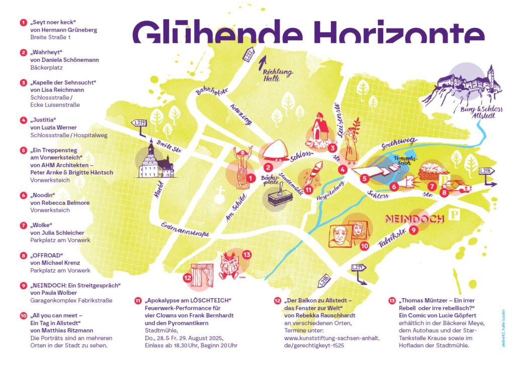 Glühende Horizonte - Kunstparcours Stadtplan